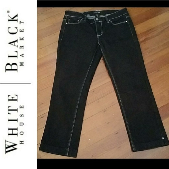 WHBM Black Cropped Jeans - Picture 1 of 7
